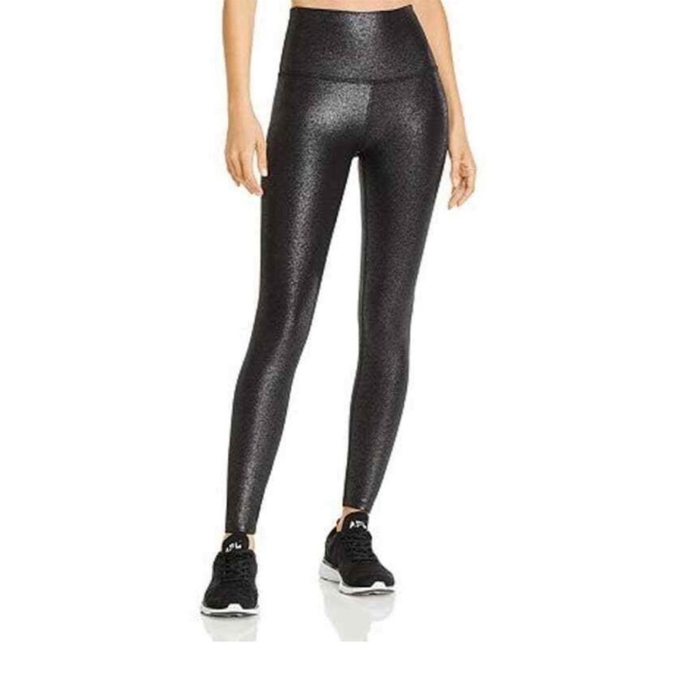Beyond Yoga Twinkle High Waist Sparkle 7/8 Leggings Shimmer Black Size Small